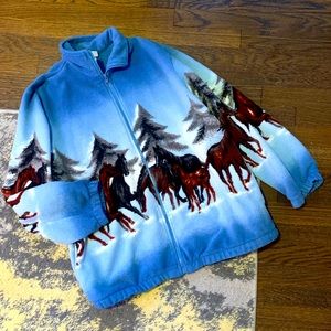 Vintage 90s Blair Graphic Horse Fleece
